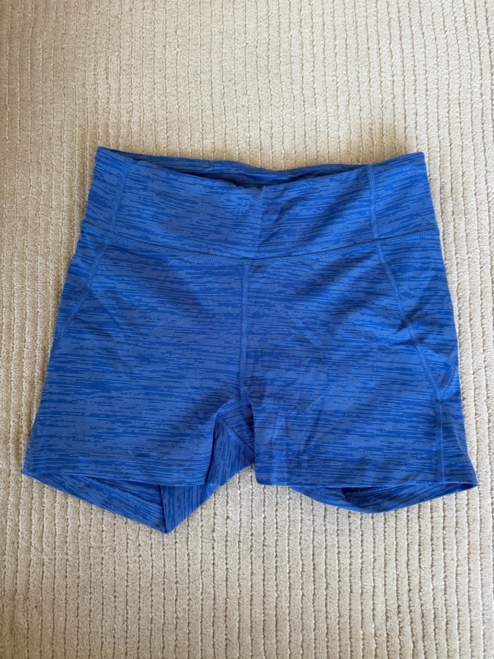 Outdoor Voices Women's Blue Performance High-Waist Workout Shorts